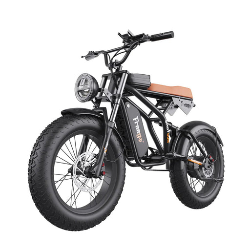 Freego Electric Bikes Freego F1 Fat Tire Off Road Electric Bike 1200W Powerful Motor Removable Battery