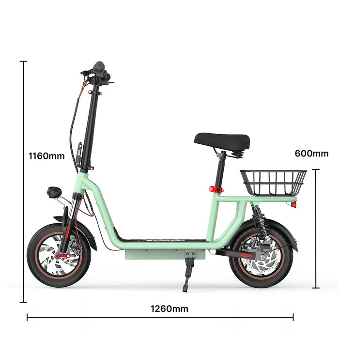 iScooter i12 500W Electric Scooter with Big Seat