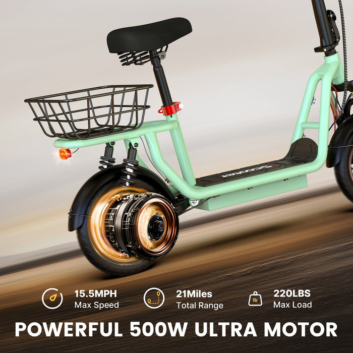 iScooter i12 500W Electric Scooter with Big Seat