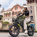 CycHunter 1000W Class 3 Moped-Style Electric Bike Full Suspension