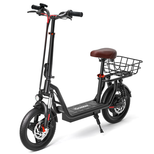 iScooter i14 800W Adult Electric Scooter with Seat & Basket