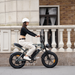 CycHunter 1000W Class 3 Moped-Style Electric Bike Full Suspension