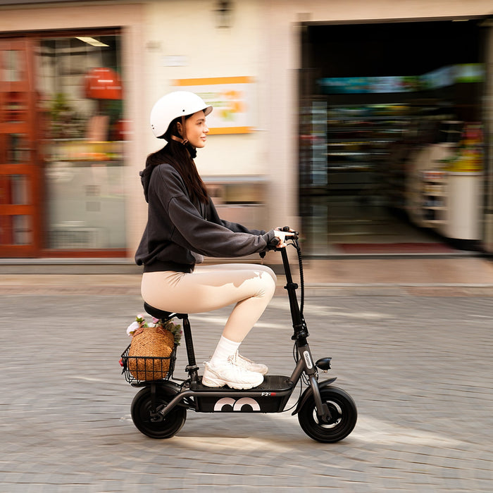 F2 Electric Scooter with Seat, 10" Pneumatic Tire, 19 MPH