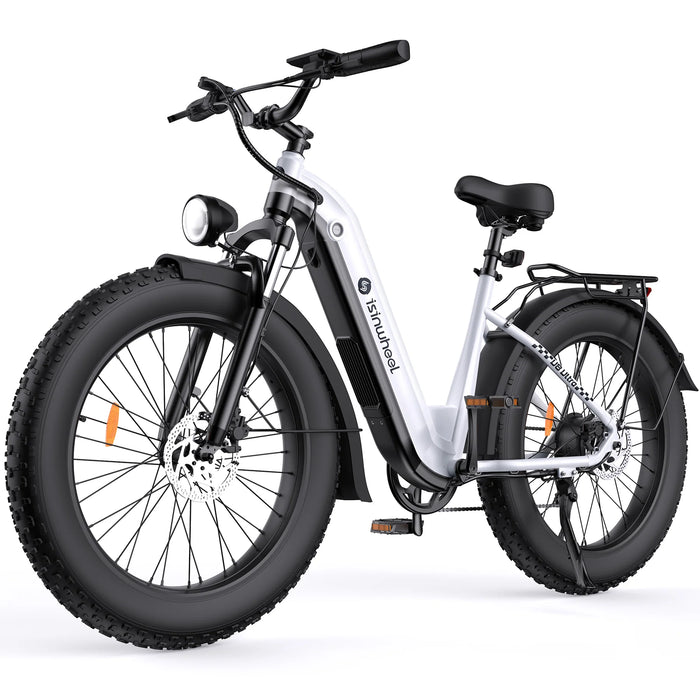 isinwheel U8 Ultra 1500W Fat Tire All-Terrain Electric Bike - 48V 18Ah, 28 MPH, 105-Mile Range - 100% Financing Available!