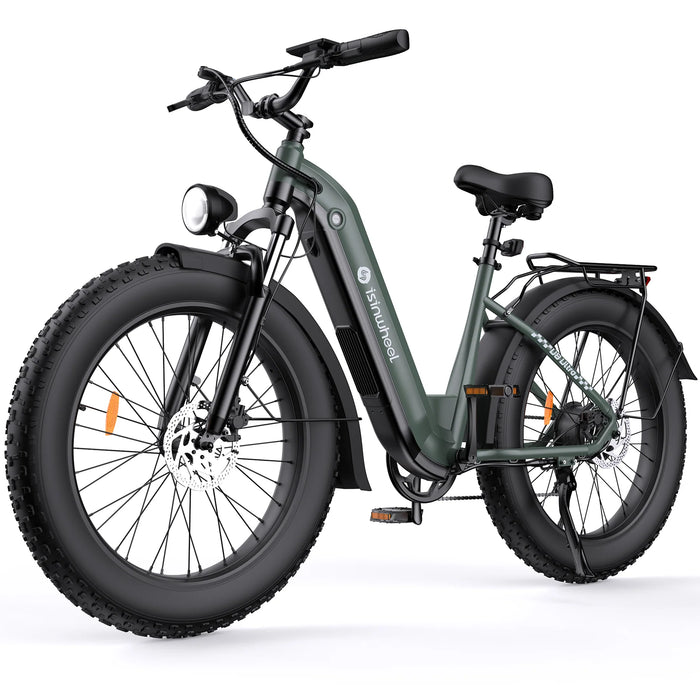 isinwheel U8 Ultra 1500W Fat Tire All-Terrain Electric Bike - 48V 18Ah, 28 MPH, 105-Mile Range - 100% Financing Available!