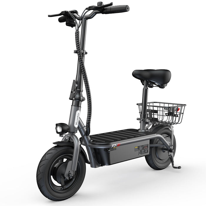 F2 Electric Scooter with Seat, 10" Pneumatic Tire, 19 MPH