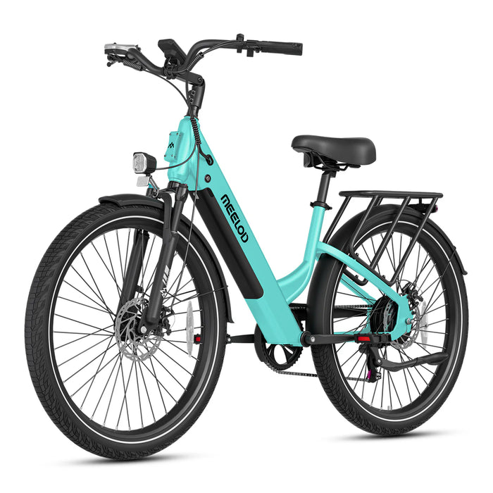 Meelod CT100 Step Through Electric Bike - 48V 13.5Ah, 500W, 28 MPH, 60 Mile Range - 100% Financing Available!