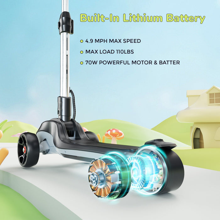 iScooter iK2 Adjustable 3-Wheel Electric Scooter for Kids