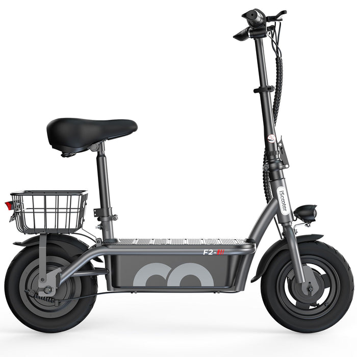 F2 Electric Scooter with Seat, 10" Pneumatic Tire, 19 MPH