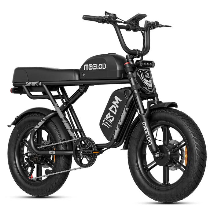 Melood M8DM 2400W Dual Motor Dual Battery Fat Tire Ebike With Extended Double Seat - 48V 32Ah, 40 MPH, 55-100 Mile Range, Hydraulic Brakes - 100% Financing Available!