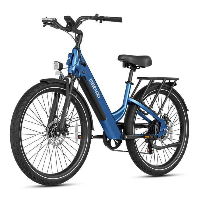 Meelod CT100 Step Through Electric Bike - 48V 13.5Ah, 500W, 28 MPH, 60 Mile Range - 100% Financing Available!