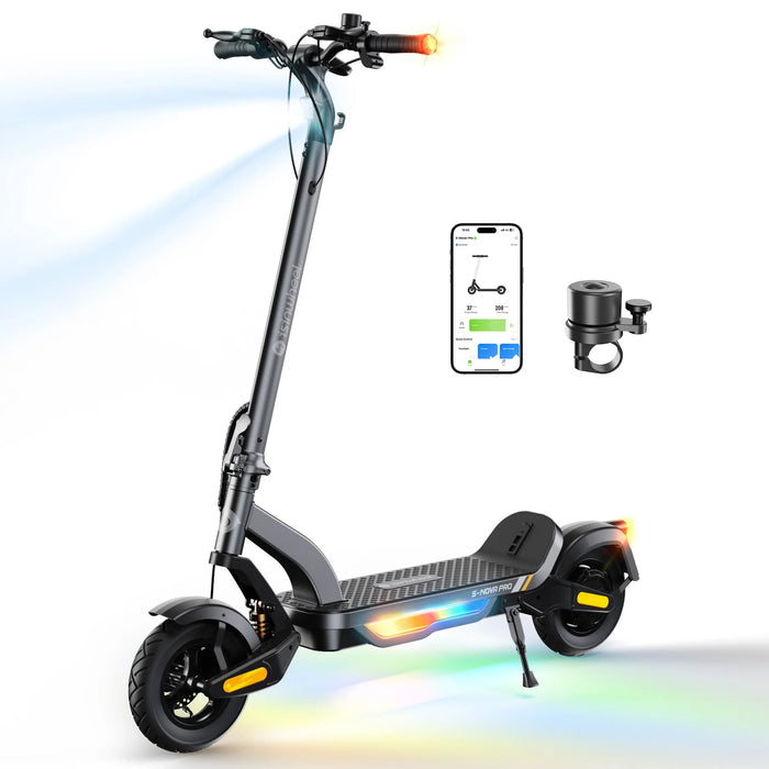 isinwheel S Nova Pro 1000W Commuting Electric Scooter - 28mph - 48V 13Ah Battery, 38-Mile Range- 100% Financing Available!