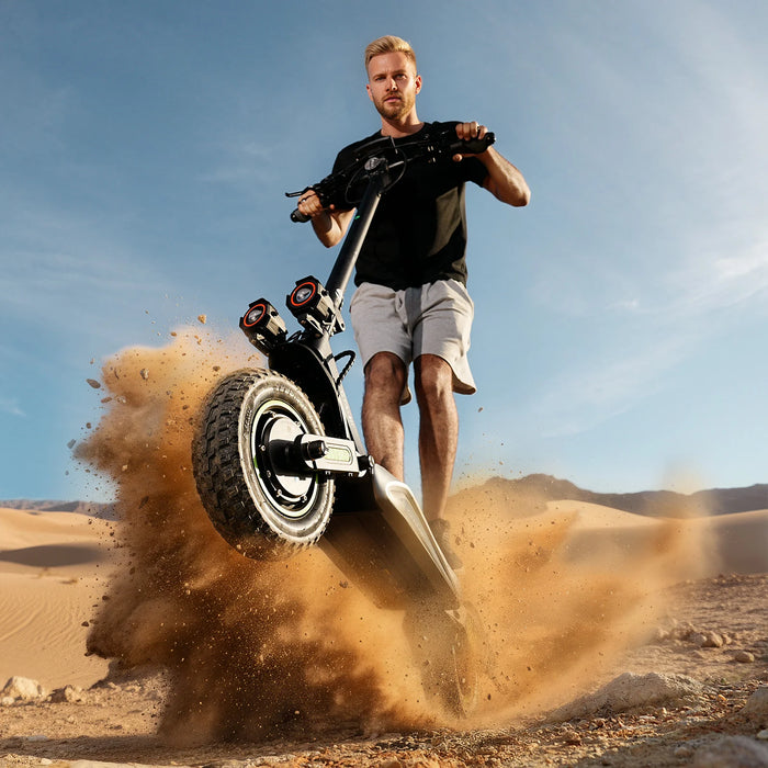 isinwheel GT4 Single or Dual Motor Off Road Electric Scooter - 1200W(x2),  48V/52V, 20/18.2Ah, 35/45mph, 50-mile range - 100% Financing Available!