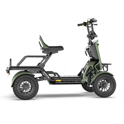 Eunorau S500 Electric Utility Quad Vehicle 48V/500W high torque mid-motor, range up to 31 miles, 3 speed modes - 100% Financing Available!