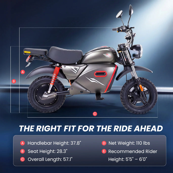 isinwheel Flow Y18 Electric Dirt Bike - 48V 20Ah 4000W, 35 MPH Max Speed, 60-Mile Range, 330 lbs Max Load - 100% Financing Available!