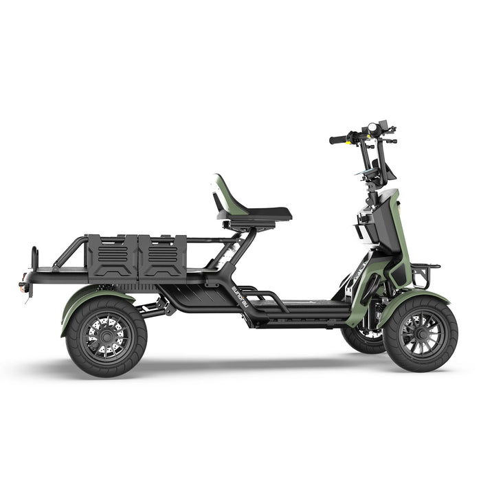 Eunorau S1000 Electric Utility Quad Vehicle 48V/1000W high torque mid-motor, range up to 28 miles, 3 speed modes - 100% Financing Available!
