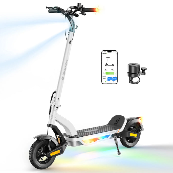 isinwheel S Nova Pro 1000W Commuting Electric Scooter - 28mph - 48V 13Ah Battery, 38-Mile Range- 100% Financing Available!