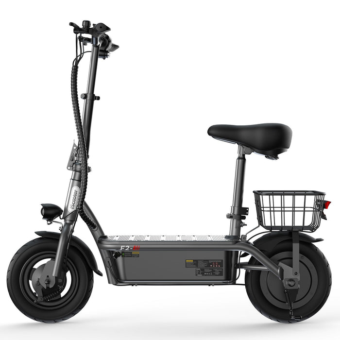 F2 Electric Scooter with Seat, 10" Pneumatic Tire, 19 MPH