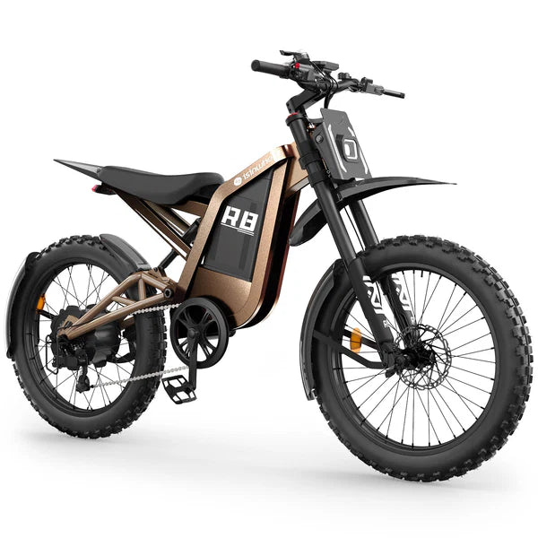 isinwheel R8 Electric Dirt Bike - 48V 27Ah 3000W, 35 MPH Max Speed, 150-Mile Range, 330 lbs Max Load - 100% Financing Available!