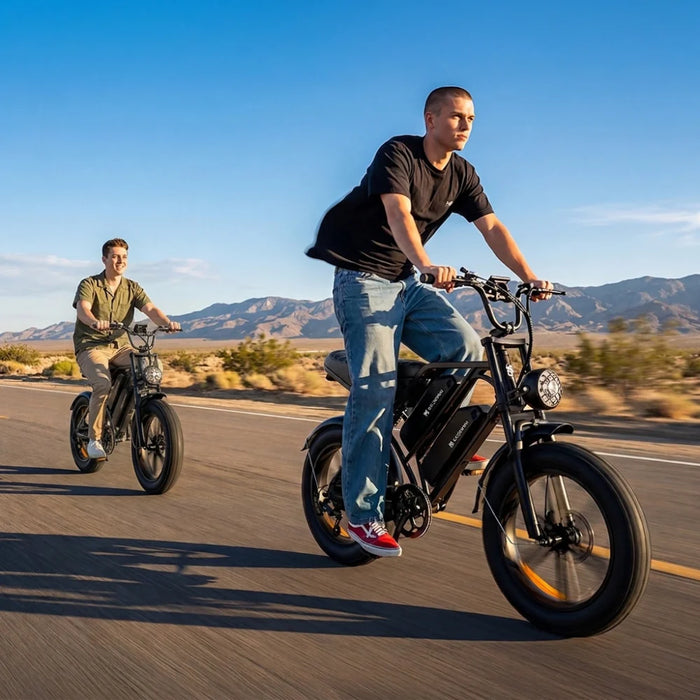 Cycrown CycHunter/CycHunter 2.0 -  48V 13Ah 1000W/1500W peak Class 3 Moped-Style Electric Bike - Full Suspension, Shimano 7-Speed - 100% Financing Available!
