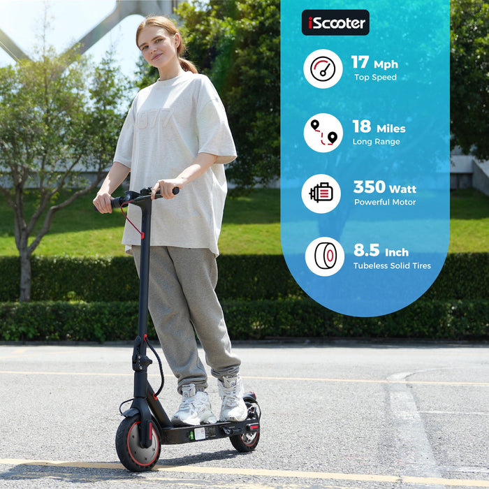 i9 Foldable Commuter Electric Scooter 350W 18MPH 19-Mile Range