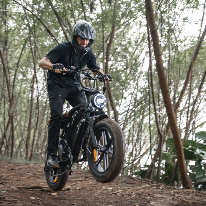 CycHunter 1000W Class 3 Moped-Style Electric Bike Full Suspension