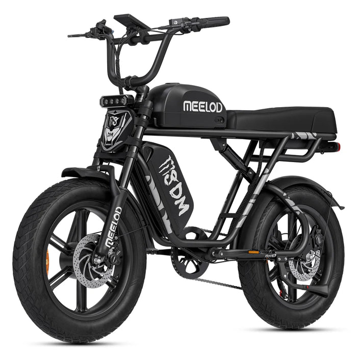 Melood M8DM 2400W Dual Motor Dual Battery Fat Tire Ebike With Extended Double Seat - 48V 32Ah, 40 MPH, 55-100 Mile Range, Hydraulic Brakes - 100% Financing Available!