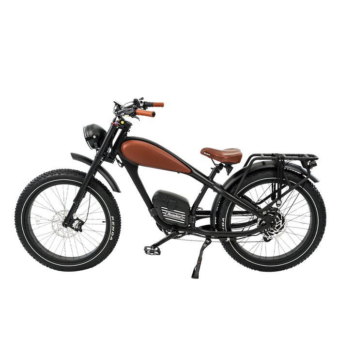 REVIBIKES Cheetah Pro Vintage Retro Fat‑Tire Electric Bike