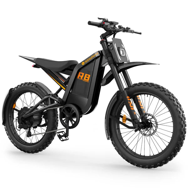 isinwheel R8 Electric Dirt Bike - 48V 27Ah 3000W, 35 MPH Max Speed, 150-Mile Range, 330 lbs Max Load - 100% Financing Available!