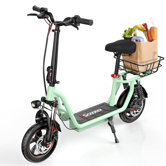 iScooter i12 500W Electric Scooter with Big Seat