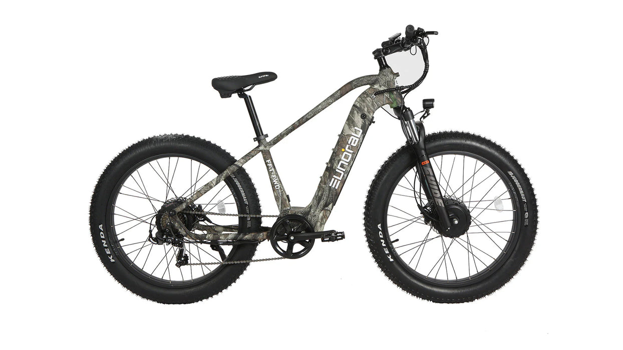 Eunorau FAT-AWD Fat Tire Electric Bike 48V/500W geared hub motor, range up to 80 miles - 100% Financing Available!