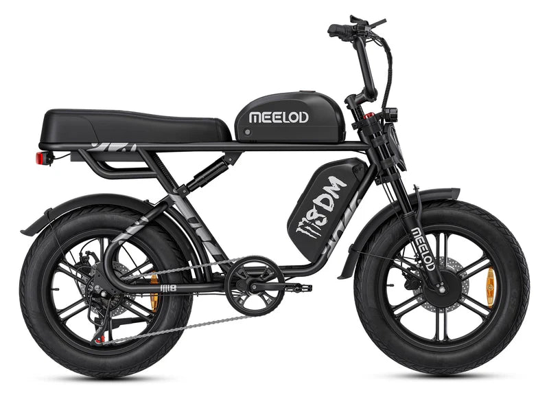 Melood M8DM 2400W Dual Motor Dual Battery Fat Tire Ebike With Extended Double Seat - 48V 32Ah, 40 MPH, 55-100 Mile Range, Hydraulic Brakes - 100% Financing Available!