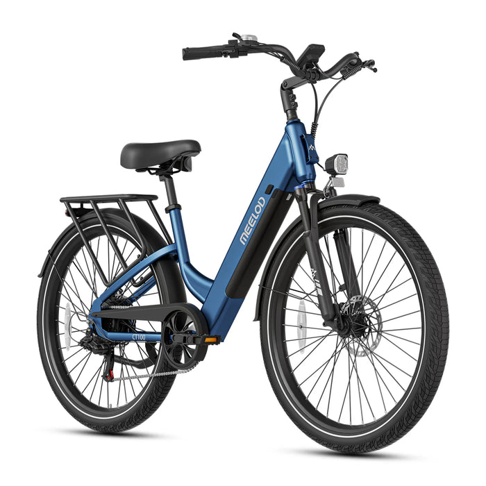 Meelod CT100 Step Through Electric Bike - 48V 13.5Ah, 500W, 28 MPH, 60 Mile Range - 100% Financing Available!