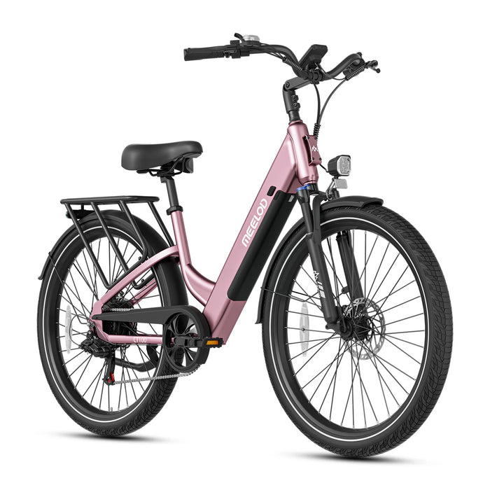 Meelod CT100 Step Through Electric Bike - 48V 13.5Ah, 500W, 28 MPH, 60 Mile Range - 100% Financing Available!