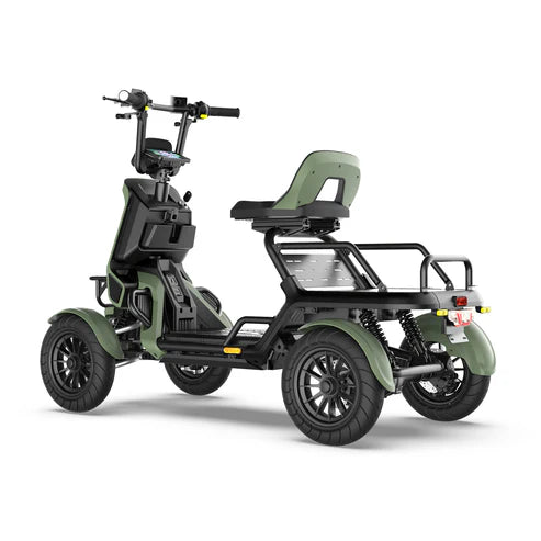 Eunorau S500 Electric Utility Quad Vehicle 48V/500W high torque mid-motor, range up to 31 miles, 3 speed modes - 100% Financing Available!