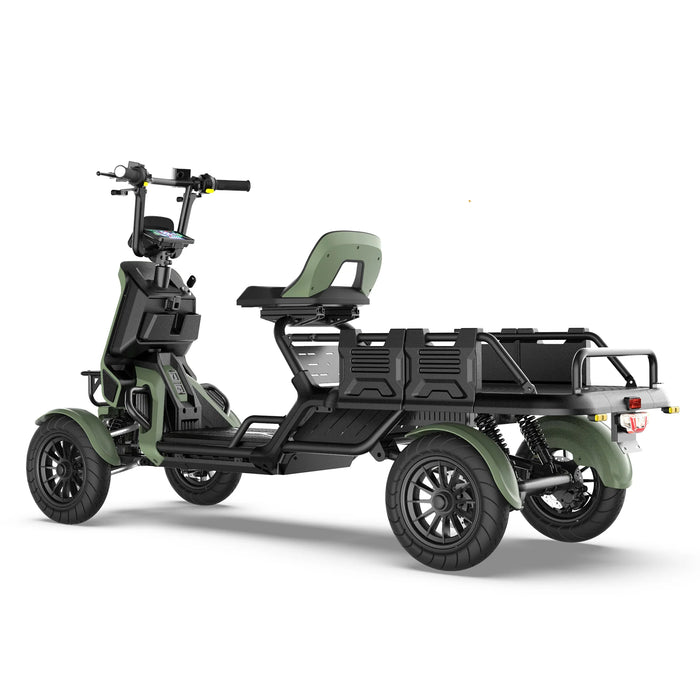 Eunorau S1000 Electric Utility Quad Vehicle 48V/1000W high torque mid-motor, range up to 28 miles, 3 speed modes - 100% Financing Available!