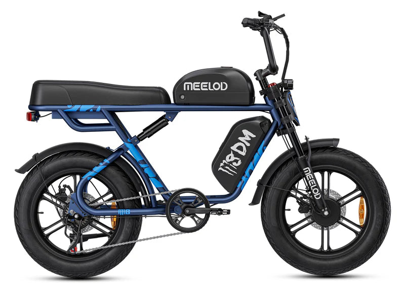Melood M8DM 2400W Dual Motor Dual Battery Fat Tire Ebike With Extended Double Seat - 48V 32Ah, 40 MPH, 55-100 Mile Range, Hydraulic Brakes - 100% Financing Available!