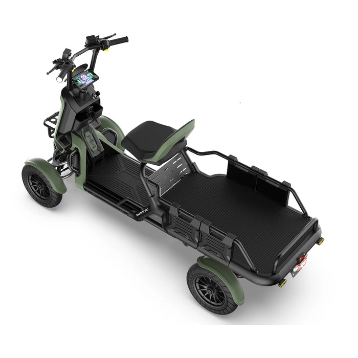 Eunorau S1000 Electric Utility Quad Vehicle 48V/1000W high torque mid-motor, range up to 28 miles, 3 speed modes - 100% Financing Available!