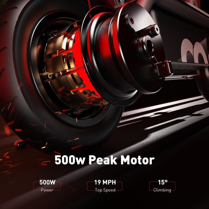 F2 Electric Scooter with Seat, 10" Pneumatic Tire, 19 MPH