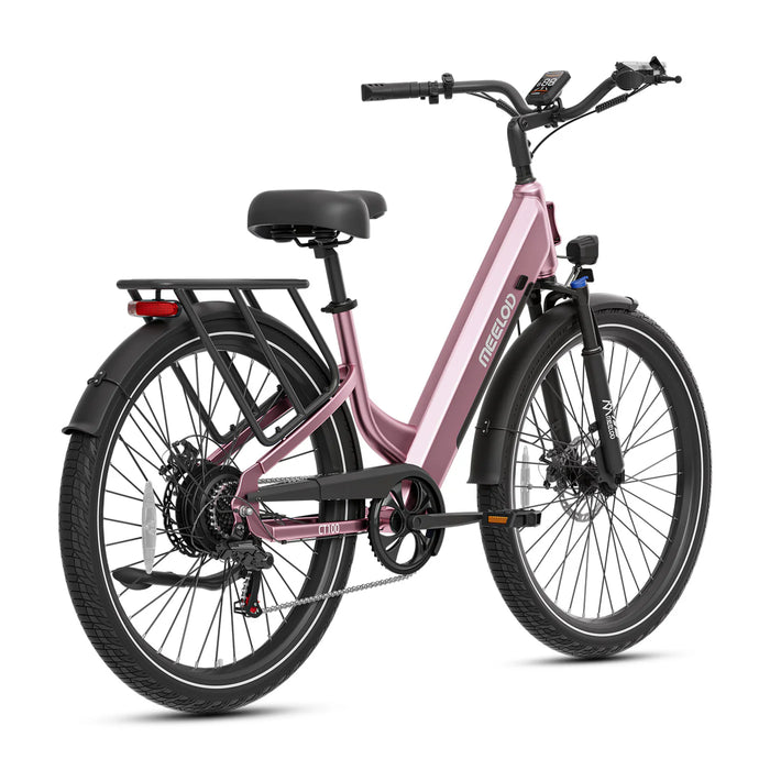 Meelod CT100 Step Through Electric Bike - 48V 13.5Ah, 500W, 28 MPH, 60 Mile Range - 100% Financing Available!