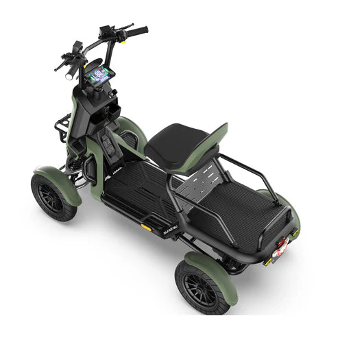 Eunorau S500 Electric Utility Quad Vehicle 48V/500W high torque mid-motor, range up to 31 miles, 3 speed modes - 100% Financing Available!