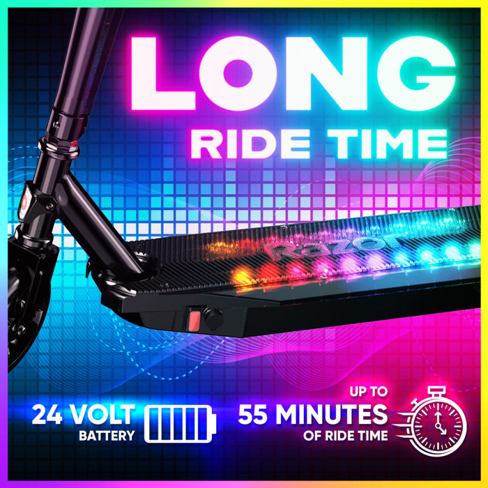 Razor Sonic Glow Electric Scooter: Bluetooth Speaker, LED Lights, 10 MPH Top Speed - 100% Financing Available!