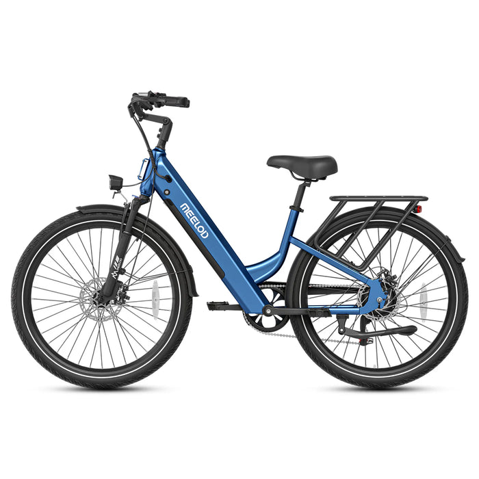 Meelod CT100 Step Through Electric Bike - 48V 13.5Ah, 500W, 28 MPH, 60 Mile Range - 100% Financing Available!