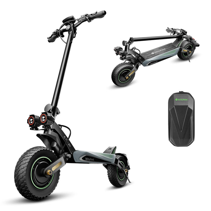 isinwheel GT4 Single or Dual Motor Off Road Electric Scooter - 1200W(x2),  48V/52V, 20/18.2Ah, 35/45mph, 50-mile range - 100% Financing Available!