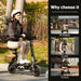 F2 Electric Scooter with Seat, 10" Pneumatic Tire, 19 MPH