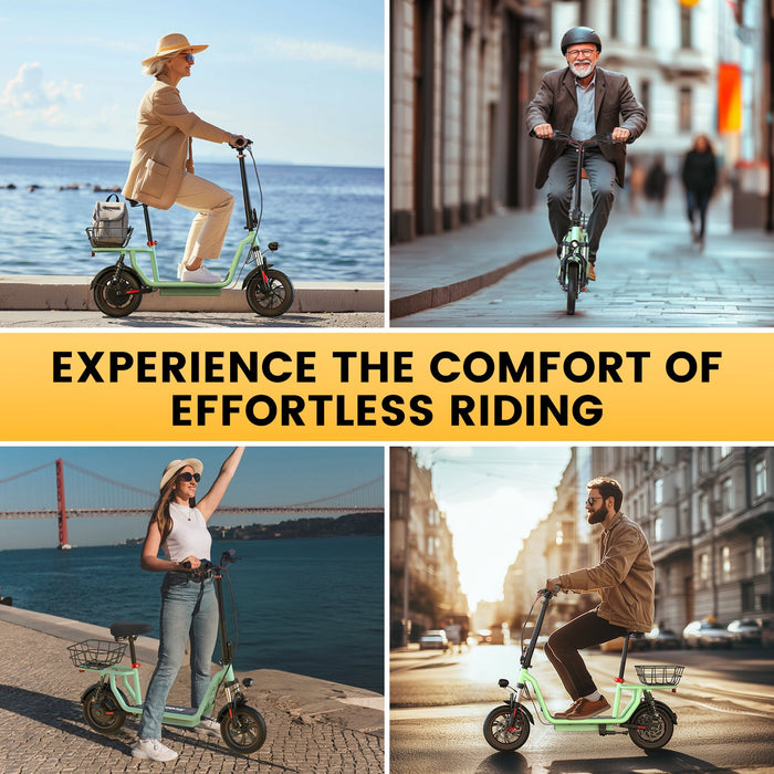 iScooter i12 500W Electric Scooter with Big Seat