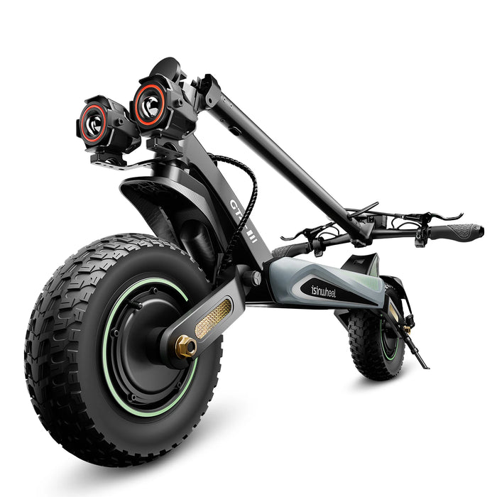 isinwheel GT4 Single or Dual Motor Off Road Electric Scooter - 1200W(x2),  48V/52V, 20/18.2Ah, 35/45mph, 50-mile range - 100% Financing Available!