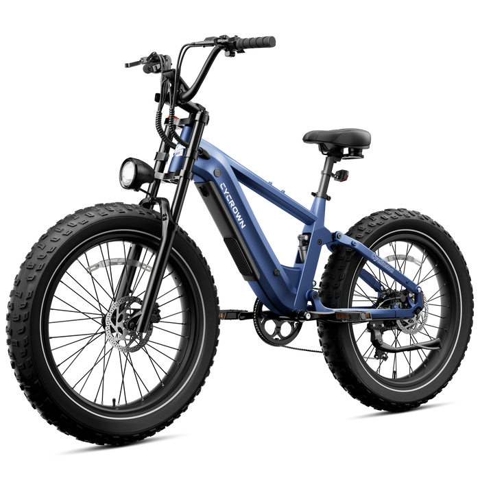 Roma All-Terrain Electric Bike with Kid Seat Indigo Blue