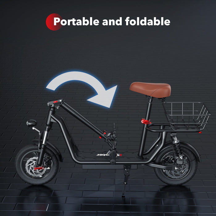 iScooter i12 500W Electric Scooter with Big Seat