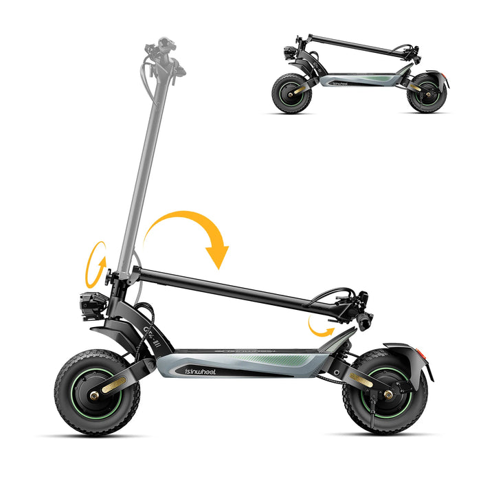 isinwheel GT4 Single or Dual Motor Off Road Electric Scooter - 1200W(x2),  48V/52V, 20/18.2Ah, 35/45mph, 50-mile range - 100% Financing Available!